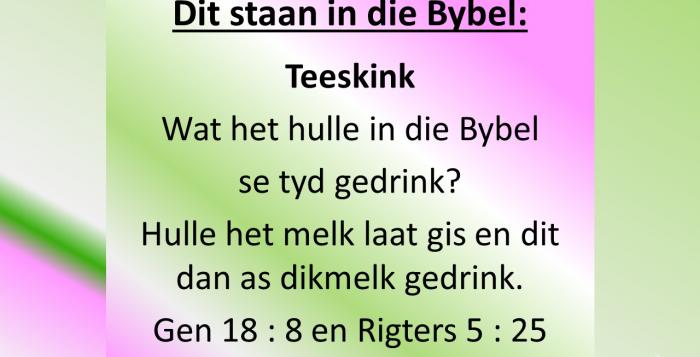 Dit staan in die Bybel boodskappies
